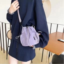 Portable Single Shoulder Shoulder Bag Nylon Solid Color Small Bag Lightweight Crossbody Bag Outdoor