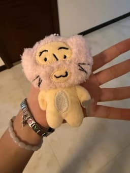 Funny Robber Plush Keychain, Ugly Cute Abstract Stuffed Doll Pendant, Unique Student Backpack Charms, Novelty Gift for Friends