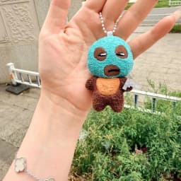 Funny Robber Plush Keychain, Ugly Cute Abstract Stuffed Doll Pendant, Unique Student Backpack Charms, Novelty Gift for Friends