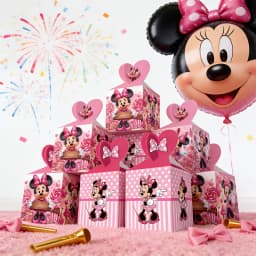 12pcs Minnie Party Gift Boxes, High Beauty Party Gift Boxes, Festival Party Gift Storage Boxes, Party Supplies,shopping bag