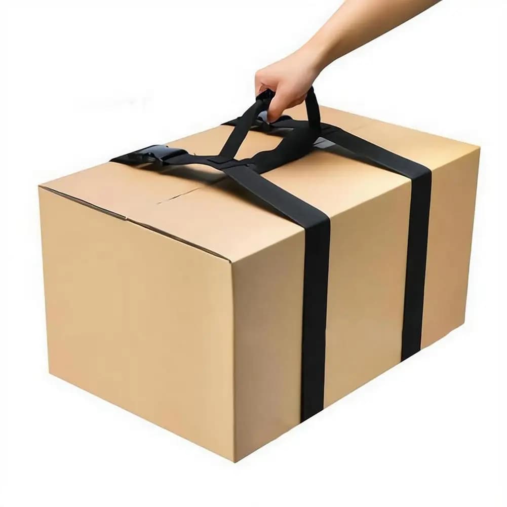 Adjustable Nylon Moving Strap Luggage Packing Straps Heavy Duty Box Lifting Belt Cargo Moving Carrying Strap for Easy Transport