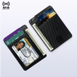Men's Card Wallet Credit Card Holders RFID Blocking Carbon Fiber Minimalist Wallets Cardholder Case Male Thin Slim Smart Wallet