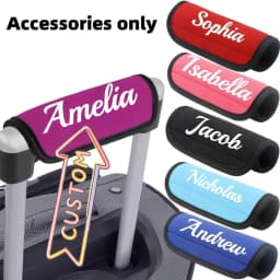 Custom Name Luggage Handle Cover Personalized Neoprene Suitcase Grip Protector Travel Bag Accessory Only