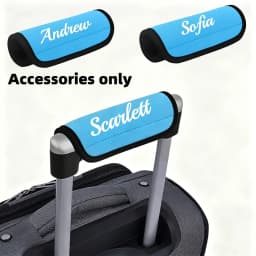 Custom Name Luggage Handle Cover Personalized Neoprene Suitcase Grip Protector Travel Bag Accessory Only