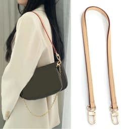 Fashion Leather Bag Strap Replacement Adjustable Handbag Belt Solid Color Thin Shoulder Bag Strap High Quality Bag Accessories