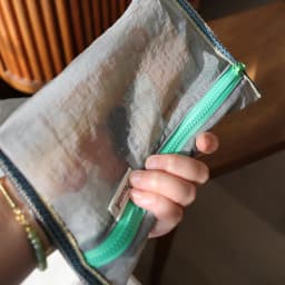 Translucent Mesh Nylon Storage Bag ID Bag Travel Ticket Data Line Pen Storage Portable Thin Foldable Cosmetic Bag Pencil Case