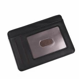 PU Leather Bat ID Card Wallet For Men Short Slim Minimalist Front Pocket Card Holder Wallet With Cutout Superhero Face Mask Eyes