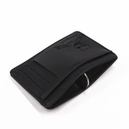 PU Leather Bat ID Card Wallet For Men Short Slim Minimalist Front Pocket Card Holder Wallet With Cutout Superhero Face Mask Eyes