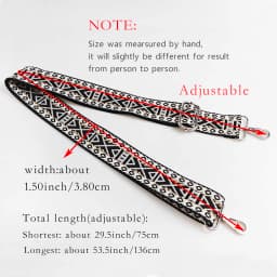 1 Piece 1.50inch Wide Adjustable Handbag Purse Strap Replacement Crossbody Shoulder Strap Geometry Pattern Jacquarded Strap
