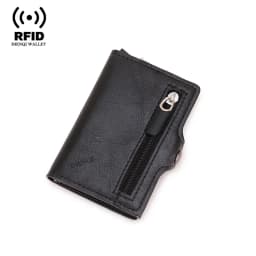 Carbon Fiber Wallet For Men Credit Card Holder RFID Blocking Thin Mini Aluminium Metal Wallets Coin Pocket Money Bag Vallet