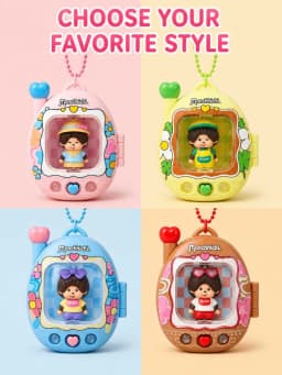 Monchhichi Led Light Up Keychain Cute Retro Y2K Bag Charm Tamagotchi Style Glowing Pendant Anime Gift For Teen Girls Backpacks