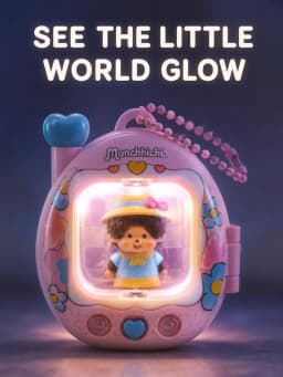 Monchhichi Led Light Up Keychain Cute Retro Y2K Bag Charm Tamagotchi Style Glowing Pendant Anime Gift For Teen Girls Backpacks