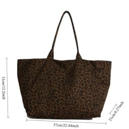 Fashion Leopard Print Shoulder Bag Large Capacity Hand-held Women Tote Bag Texture Underarm Bag Crossbody Bag