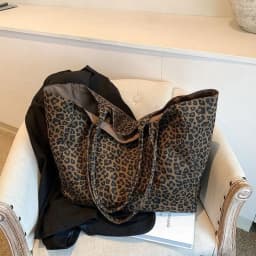 Fashion Leopard Print Shoulder Bag Large Capacity Hand-held Women Tote Bag Texture Underarm Bag Crossbody Bag
