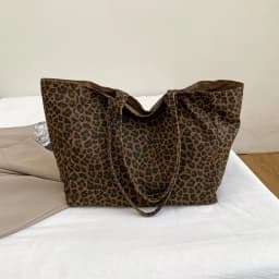 Fashion Leopard Print Shoulder Bag Large Capacity Hand-held Women Tote Bag Texture Underarm Bag Crossbody Bag