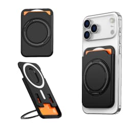 360 Rotating Ring Stand For Magsafe Magnetic Card Holder Wallet Case For iPhone 17 Pro Max 16 15 For Samsung S25 S26 Ultra