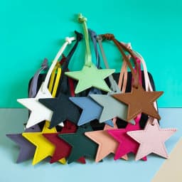 Spot hot-selling pu leather five-pointed star bag pendant simple star bag pendant keychain pendant car pendant