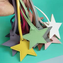 Spot hot-selling pu leather five-pointed star bag pendant simple star bag pendant keychain pendant car pendant