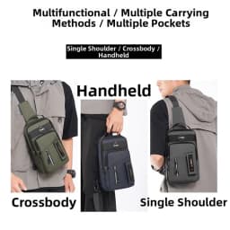 Multi-Functional Outdoor Chest Bag for Man Sports Multiple Compartments Crossbody Sling Bags Running Hiking Men's Shoulder Bag
