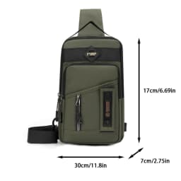 Multi-Functional Outdoor Chest Bag for Man Sports Multiple Compartments Crossbody Sling Bags Running Hiking Men's Shoulder Bag