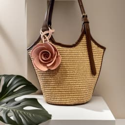5 Colors Handmade PU Leather Camellia Flower Keychain/Bag Charm-Summer Beach Vibe/Gift-Car/Bag Accessory/Decor-Keychain For Her