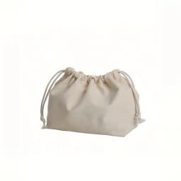 Beige Polyester Double Drawstring Storage Bag Casual Accessory & Cosmetic Organizer with Secure Closure for Home Organization