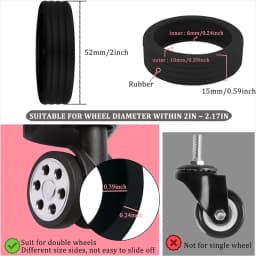 32/4PCS Silicone Wheel Protector Luggage Compartment Wheel Protect Cover Trolley Case Silent Caster Sleeve Suitcase Accessories