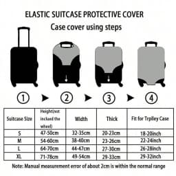 Double Turtle Deep-Sea Pattern Luggage Protection Cover, Suitable for 18-32 Inch Covers, Handle Gloves, Travel Accessory