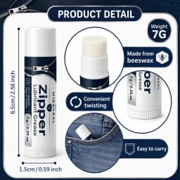 Zipper Lubricant Wax Stick, Marine Grease Lube for Boat Canvas, Vinyl Panels, Bags, Jackets, Wetsuit, Drysuit