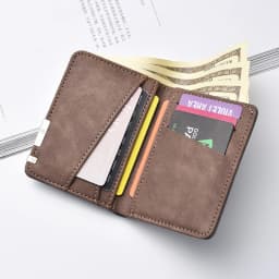 Men's Pixel-Style Cat-Face Design Wallet Casual Simple High-Quality Practical Men's Wallet