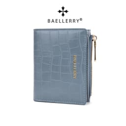 Baellerry Fashion Crocodile Pattern Women Wallet Multi Functional Card Bag Photo Folder Zero Wallet for Women's Birthday Gift