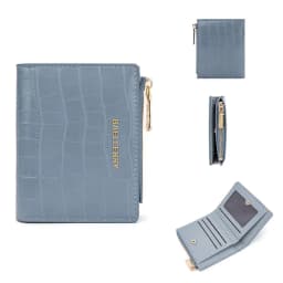 Baellerry Fashion Crocodile Pattern Women Wallet Multi Functional Card Bag Photo Folder Zero Wallet for Women's Birthday Gift