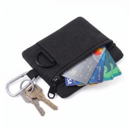 Waterproof Lightweight Oxford Mini Tactical Pouch Carabiner Molle Zipper Key Coin Card Bag Outdoor Hiking Men Travel Wallet