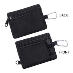 Waterproof Lightweight Oxford Mini Tactical Pouch Carabiner Molle Zipper Key Coin Card Bag Outdoor Hiking Men Travel Wallet