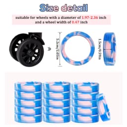 4-40pcs Luggage Wheel Covers Silicone Suitcase Wheel Covers Luggage Wheel Protector Heavy Duty Noise-Proof Accessories