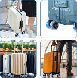 4-40pcs Luggage Wheel Covers Silicone Suitcase Wheel Covers Luggage Wheel Protector Heavy Duty Noise-Proof Accessories