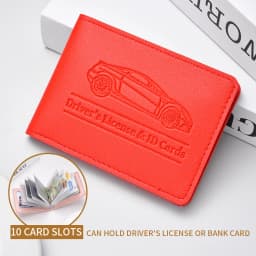 Driver's License Holder Pu Leather Cover Car Driver's License Protective Case Multi-Function Credit Card Bag