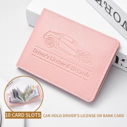 Driver's License Holder Pu Leather Cover Car Driver's License Protective Case Multi-Function Credit Card Bag