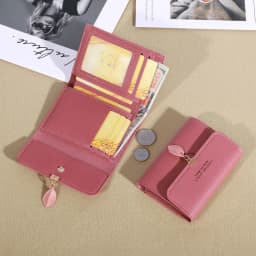 Trifold Clutch Coin Purse, Minimalist Credit Card Holder, Women's Casual Wallet
