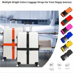 Straight Shaped Luggage Straps for Suitcase, Polyester Luggage Belt with Adjustable Release Buckle Travel Accessory