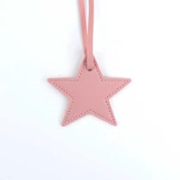 Customized Name Information: PU Leather Creative Five-Pointed Star Bag Decoration Pendant, Key Pendant, Bag Accessories