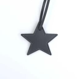Customized Name Information: PU Leather Creative Five-Pointed Star Bag Decoration Pendant, Key Pendant, Bag Accessories