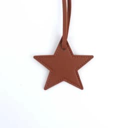 Customized Name Information: PU Leather Creative Five-Pointed Star Bag Decoration Pendant, Key Pendant, Bag Accessories