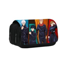 J-Jujutsu Kaisen Double-Layer Pencil Case 22cm/8.7inch School Pen Bag for Student Large Storage Students Pencil Box School Gift