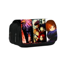 J-Jujutsu Kaisen Double-Layer Pencil Case 22cm/8.7inch School Pen Bag for Student Large Storage Students Pencil Box School Gift