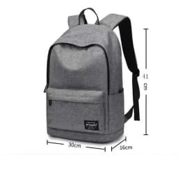 15 inches Versatile Backpack High Quality Black Grey Washable Travel Bag Oxford Cloth Computer Bag Unisex