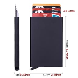 ID Credit Bank Card Holder Wallet Luxury Brand Men Women Anti Rfid Blocking Protected Magic Slim Mini Small Money Wallets Case