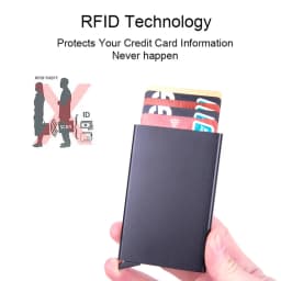 ID Credit Bank Card Holder Wallet Luxury Brand Men Women Anti Rfid Blocking Protected Magic Slim Mini Small Money Wallets Case