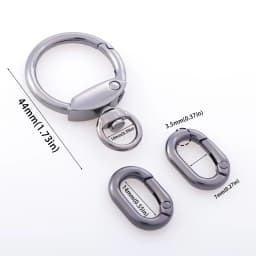 2 PCS Swivel Clasp Clip, Metal Lobster Claw Clasps, Swivel Clasp with Key Rings for Keychain Making, DIY Crafts