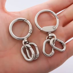 2 PCS Swivel Clasp Clip, Metal Lobster Claw Clasps, Swivel Clasp with Key Rings for Keychain Making, DIY Crafts